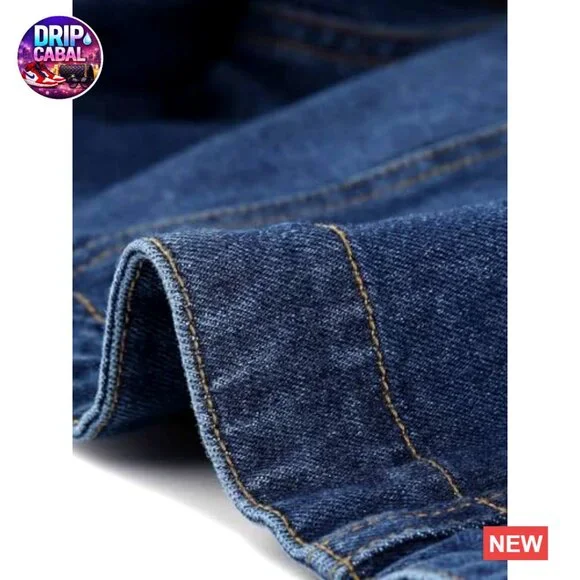Denim Jacket Cropped Classic Casual Long Sleeve Button Down Y2K Chic